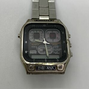 c*★中古品 CITIZEN シチズン DIGI-ANA デジアナ ジェットボーイ クロノグラフ スクエア クォーツ メンズ腕時計★の画像1