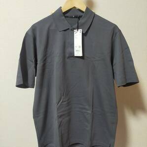 ユニクロ +j リラックスフィットポロシャツ Lサイズ 08 ダークグレーの画像1