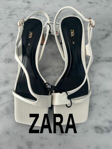 ZARA サンダル　ホワイト　22.8 35 タグ付　