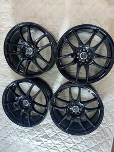 [N-320] WORK EMOTION ホイール4セット5穴 18X7.5 2013年　PCD100　カラーＭＢＬ