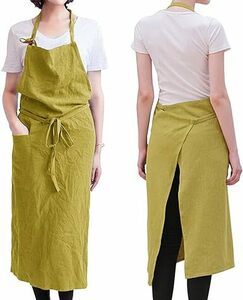 [soukengen] エプロン 前ひも付 首かけタイプ ポケット付き おしりが隠れる 男女共用 シンプルなデザイン おしゃれ 園