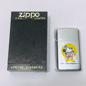 1円～ 未使用 Zippo ジッポー ディズニー ミッキーマウス スリム 1975年製 ヴィンテージ オイルライター 箱 ケース付 Disney Mickey Mouse の画像10