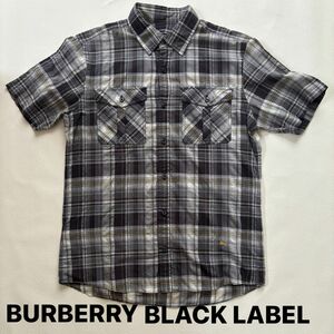  BURBERRY BLACK LABEL バーバリーブラックレーベル 半袖 チェック シャツ　 半袖シャツ