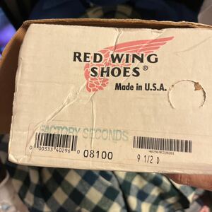  Red Wing *8100* Vintage box Vintage box 91/2na in half beautiful . work inter re stay ng value goods 