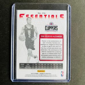 Panini NBAカード Shai Gilgeous-Alexander 2018-19 chronicles essentials basketball RC R ookie card prizm の画像2