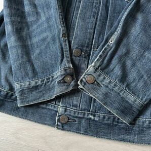 希少 Levi's リーバイス 70577-03 1stタイプ ヴィンテージ加工 デニム ジャケット M インディゴ ジーンズ ファースト 506 ヒゲ ハチノスの画像6