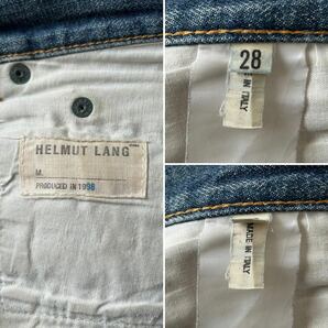 イタリア製 本人期 1998 Archive HELMUT LANG Denim Pants Jeans 28 ヘルムートラング 初期 デニム パンツ ジーンズ アーカイブ 90s rareの画像10