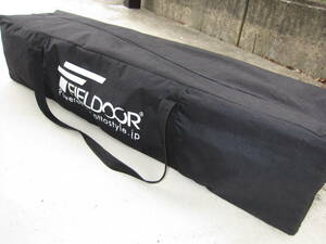 FIELDOORフィールドアー(株)コンポジットTARP TENT2000mmWATERPROOFワンタッチ中古2.5mX2.5m耐水UV PROTECTIONアルミ美品タープテント簡単