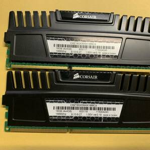 C12★中古品 BIOS確認 デスクトップPC用 メモリーCORSAIR DDR3 1866MHz 4GBx2枚★の画像1