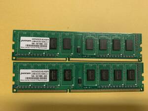 C19★中古品 BIOS確認 デスクトップPC用 メモリーpanram u-DIMM 4GB DDR3-1600MHz 4GBx2枚★