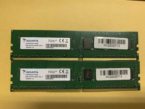 C24★中古品 BIOS確認 デスクトップPC用 メモリーADATA 8GB 1Rx8 PC4-2400T-UA0-11 8GBx2枚★