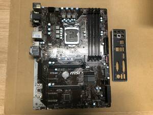 ★中古品 BIOS確認 MSI Z170-S01 LGA1151 IOパネル付属 マザーボード★