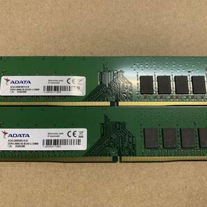 A6★中古品 BIOS確認 デスクトップPC用 メモリーADATA DDR4 2666(19) 8GX8 U-DIMM 8GBx2枚★の画像1