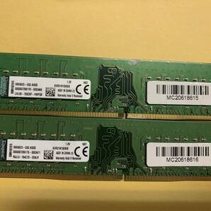 C25★中古品 BIOS確認 デスクトップPC用 メモリーKingston KVR21N15D8/8 DDR4 8GBx2枚★の画像1