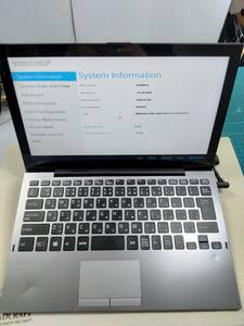  secondhand goods BIOS verification 2in1PC VAIO ProPA VJPA11C11N no. 8 generation Intel CoreiM3(8100Y )-1.1GHz/128GB/8GB 12.5 -inch camera tablet PC *139