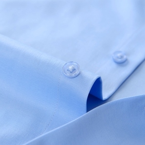 P282-XL 新品DCKMANY■シルク混 長袖シャツ メンズ ノーアイロン 形態安定 ドレスシャツ ワイシャツ 無地 ビジネス シャツ/ライトブルーの画像9
