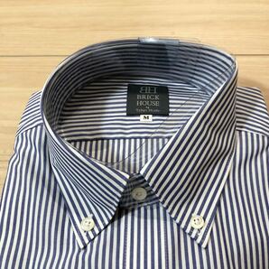 BRICK HOUSE Tokyo shirts ブリックハウス 東京シャツ ボタンダウンシャツ ワイシャツ 100パーコットン 半袖 Mサイズ 新品 未使用品の画像4