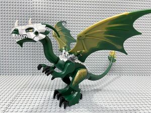 ☆大きな龍☆ レゴ　動物ミニフィグ　ドラゴン　竜　グリーン　7048 トロール戦艦　( LEGO 人形 キャッスル 緑 装甲　C40905