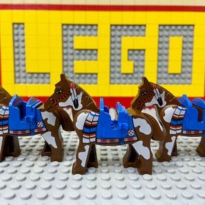 ☆馬☆ レゴ 動物ミニフィグ 3体セット インディアン ネイティブアメリカン ( LEGO 人形 ウエスタン ワイルドウエスト C41602の画像1