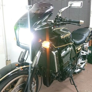 ZRX1100 ZRT10C 検R7年4月 MKⅡカラー 国内C3 ゴールドペイントホイール タックロールシート NISSINラジポン左右付き 下取相談可 検CB/XJRの画像9