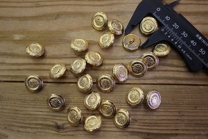 【副資材】 １５ｍｍ 足付き1つ穴ボタン２５個 （1163）