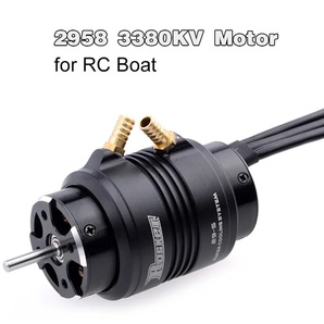 ☆ROCKET-RC 2958 3380KV ブラシレスモーター 29-S 水冷ジャケット付き 2～4セル RCボートに！ .の画像1