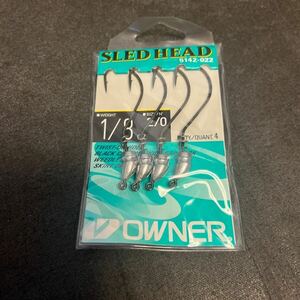 新品 オーナーばり　スレッドヘッド 1/8oz 2/0 ソルト ジグ　OWNER SLED HEAD 　ジグヘッド　SALT 海釣り　オフセットフック スクリュー　b