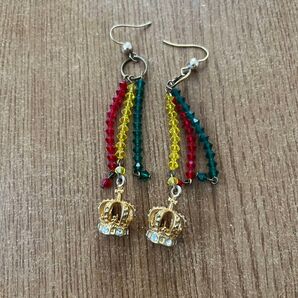ピアス レゲエ ラスタカラー クラウン