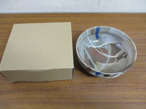 【Y10/K】未使用保管品 信楽焼 しがらき 手作り 手づくり 菓子鉢 陶器 水盤 花器