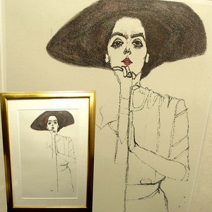 Egon Schiele / エゴン・シーレ Frauenbildnis II ポスター / 額装【中古】1j-6-019