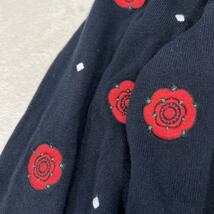 FRED PERRY Twisted Wheel 春ニット 花柄 総柄 薄手 黒_画像5