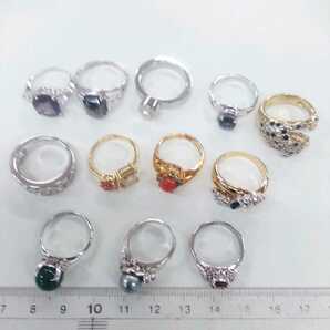 ●ハ2501H◎キラキラ・天然石・グレー系真珠・大きめ等 デザイン・サイズ 指輪（リング） 色々まとめて◎送料込み◎の画像6