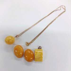 * is 3314H* amber amber . is . simple design pendant top * loose etc. chopsticks can K18/SILVER stamp equipped * postage included *