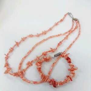 * is 3372H*.. coral coral color series etc. necklace * bracele 3 point together * postage included *