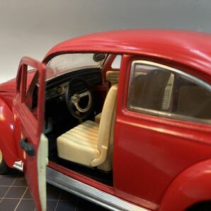 VW ビートル 1967年 ビートル 人気 RED Beetle 空冷 ケーファー ダイキャスト 各部稼働 ミニカー トイカー 車体約22cmの画像6