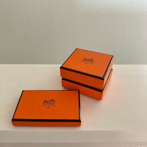 エルメス HERMES 空箱 3点セット ボックス BOX 空き箱 アクセサリー ネックレス ブレスレット オレンジ ボックス 7.5×8 6.5×10