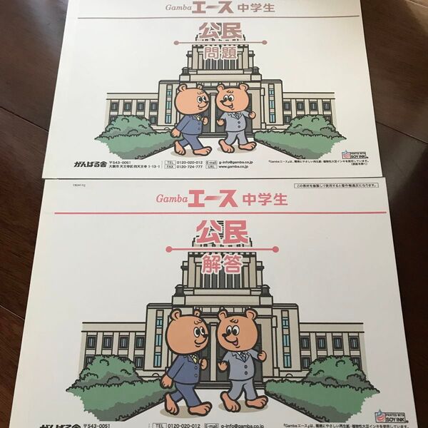 がんばる舎エース中学生 公民問題と解答