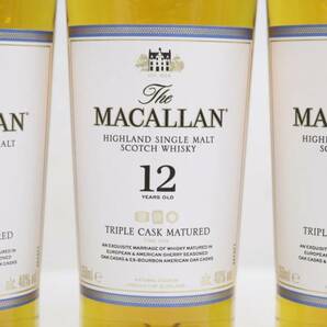 1円~【3本セット】MACALLAN（マッカラン）12年 トリプルカスク ハーフボトル 40％ 350ml O24C290044の画像2