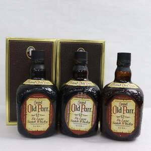 【3本セット】Grand Old Parr（グランド オールド パー）12年 デラックス 43％ 750ml X24D010020