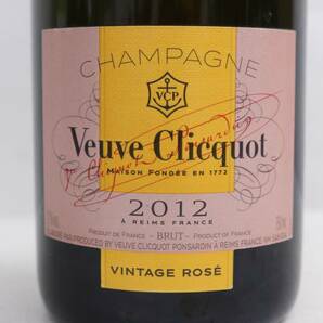 Veuve Clicquot（ヴーヴ クリコ）ヴィンテージ ロゼ 2012 12％ 750ml ※裏ラベルキズ X24D020025の画像2