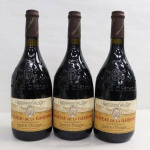 【3本セット】CHATEAU DE LA GARDINE（シャトー ドゥ ラ ガルディーヌ）シャトー ヌフ デュ パプ 1999 14％ 750ml X24D040116