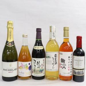 【6本セット】ワイン各種（シャトー勝沼 葡萄酒 にごりワイン 12％ 720ml 等）X24D050061