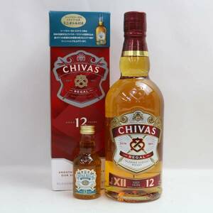 【2本セット】CHIVAS REGAL（シーバスリーガル）12年各種（ミズナラ ミニチュアボトル 40％ 50ml 等）X24D080192