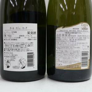 【2本セット】スパークリングワイン各種（ポル ロジェ セック 2000 12％ 750ml 等）X24D080263の画像5
