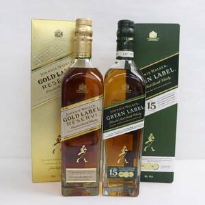 【2本セット】JOHNNIE WALKER（ジョニーウォーカー）各種（ゴールド ラベル リザーブ 40% 700ml 等）N24D090076