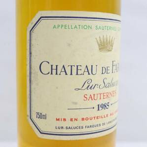 CHATEAU DE FARGUES（シャトー ド ファルグ）ソーテルヌ 1985 14％未満 750ml ※オリ有り T24D150310の画像5