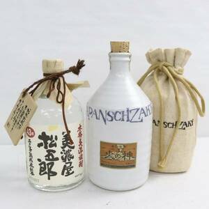 1 jpy ~[2 pcs set ] shochu all sorts ( Mino shop pine ..43 times 720ml manufacture 00.01 etc. ) ceramics ( weight 1417g)S24D190078