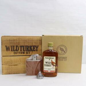 1円~WILD TURKEY（ワイルドターキー）8年 アウトドアセット ハーフボトル 50.5％ 375ml ※ライター欠品 S24D190066