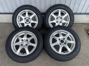 ★富山発　①　IZAK　AQUA　14インチ　4穴　アルミ　グッドイヤー　ICENAVI　ZEAⅡ　175/65R14　スタッドレス　直接引取可　売切り