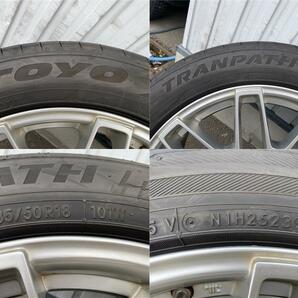 ★富山発 2023年製!! レクサス LS着用 Weds Delmore 18インチ アルミ PCD120 TOYO TRANPATH LuⅡ 235/50R18 直接引取 売切の画像5